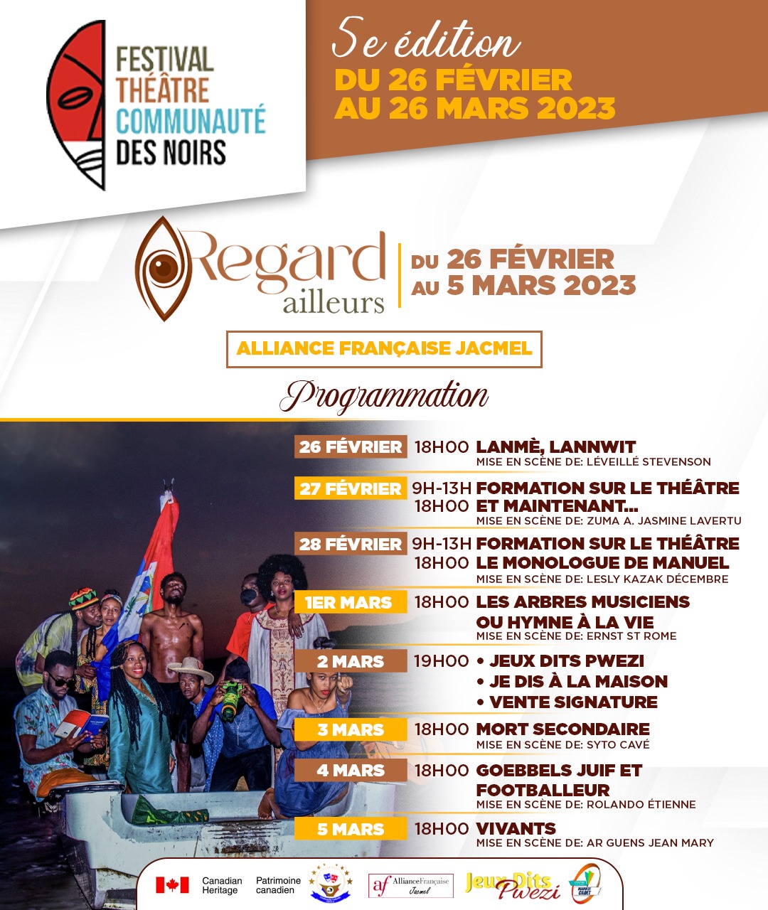 5ème édition du Festival théâtre communauté des noirs : “Regard ailleurs”, à Jacmel